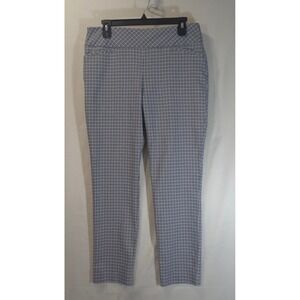 Van Heusen Womens 12 Short Super Stretch Pull On Plaid Slim Fit Pants NWT